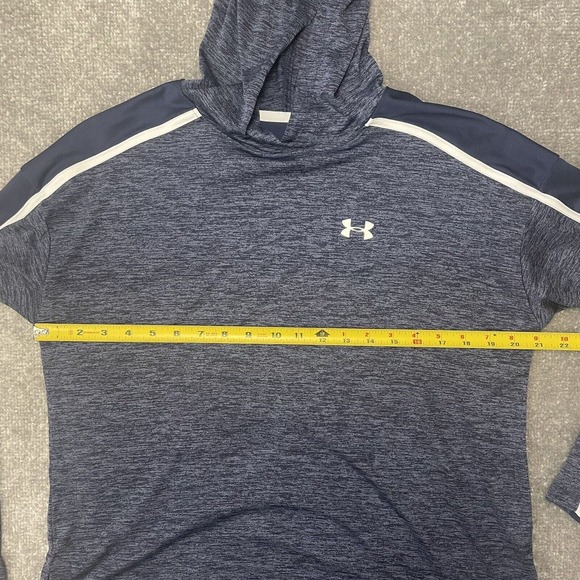 Under Armour Shirt Mens Small Blue Heat Gear Loose Fit Lightweight Hoodie - Picture 4 of 6